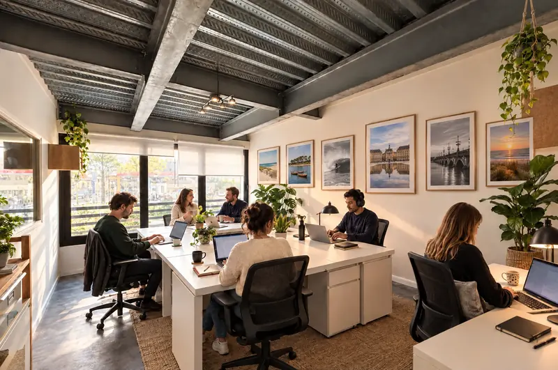 Bureau lumineux côté rue au premier étage